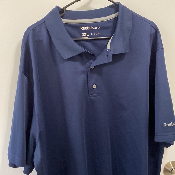 Reebok Golf Collared T Shirt Navy Blue - Picture 2 of 5